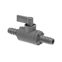 657 BALL VALVE, PVC,GRAY, 3_8_ BARB x 3_8_ BARB